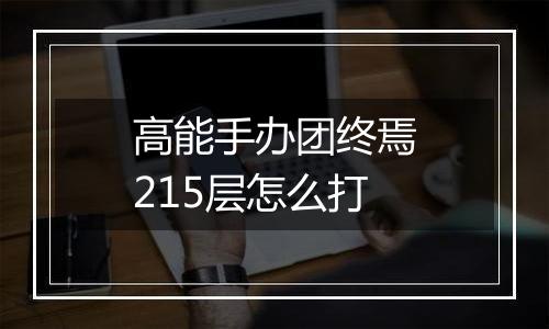 高能手办团终焉215层怎么打