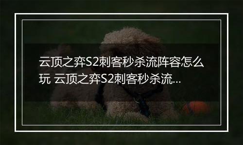 云顶之弈S2刺客秒杀流阵容怎么玩 云顶之弈S2刺客秒杀流阵容玩法推荐