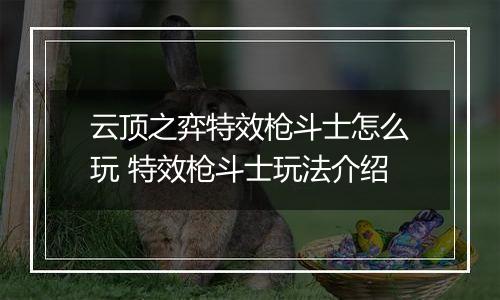 云顶之弈特效枪斗士怎么玩 特效枪斗士玩法介绍