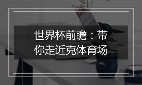 世界杯前瞻：带你走近克体育场