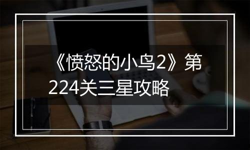 《愤怒的小鸟2》第224关三星攻略