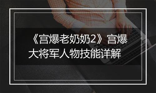 《宫爆老奶奶2》宫爆大将军人物技能详解
