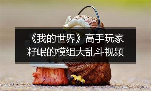 《我的世界》高手玩家籽岷的模组大乱斗视频