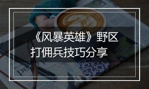 《风暴英雄》野区打佣兵技巧分享