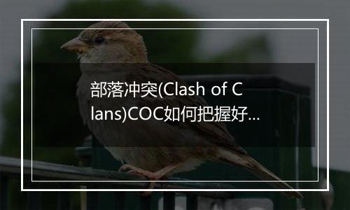 部落冲突(Clash of Clans)COC如何把握好部落开分营的时机