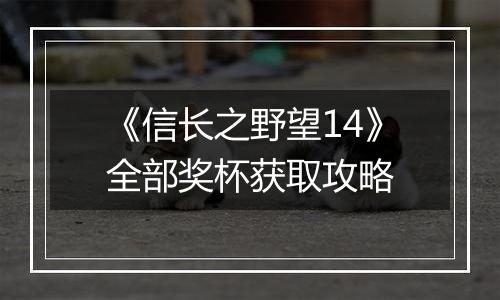 《信长之野望14》全部奖杯获取攻略