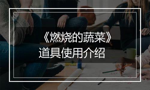 《燃烧的蔬菜》道具使用介绍