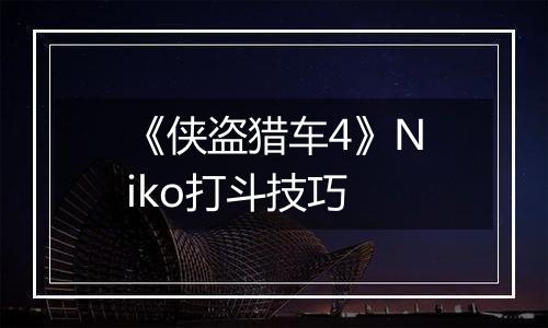 《侠盗猎车4》Niko打斗技巧