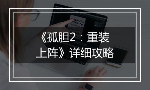 《孤胆2：重装上阵》详细攻略