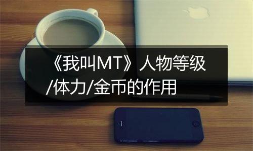《我叫MT》人物等级/体力/金币的作用