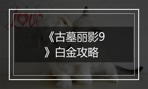 《古墓丽影9》白金攻略