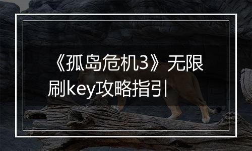 《孤岛危机3》无限刷key攻略指引