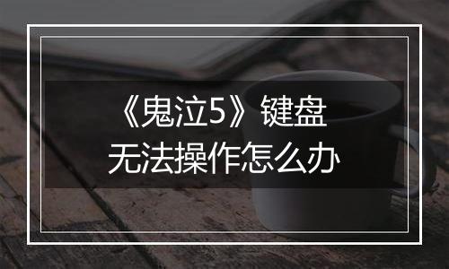 《鬼泣5》键盘无法操作怎么办