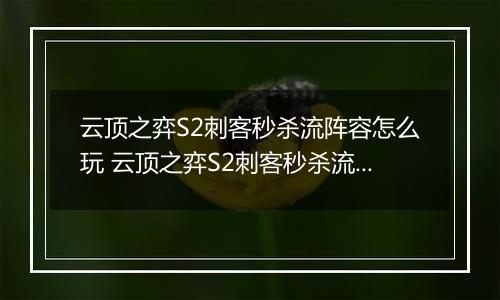 云顶之弈S2刺客秒杀流阵容怎么玩 云顶之弈S2刺客秒杀流阵容玩法推荐