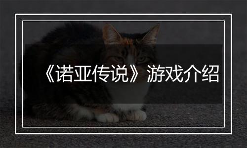 《诺亚传说》游戏介绍