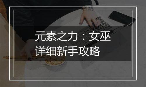 元素之力：女巫详细新手攻略