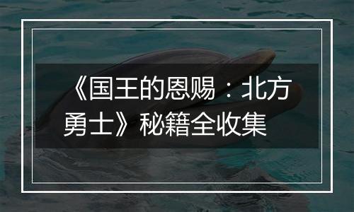 《国王的恩赐：北方勇士》秘籍全收集