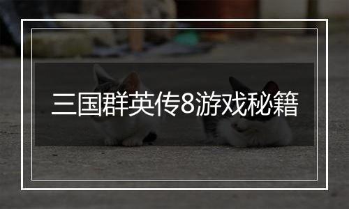 三国群英传8游戏秘籍