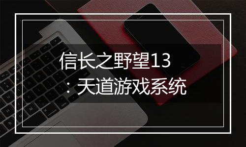 信长之野望13：天道游戏系统