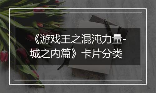 《游戏王之混沌力量-城之内篇》卡片分类