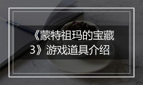 《蒙特祖玛的宝藏3》游戏道具介绍