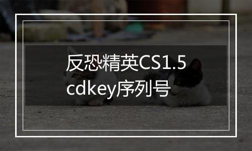反恐精英CS1.5cdkey序列号