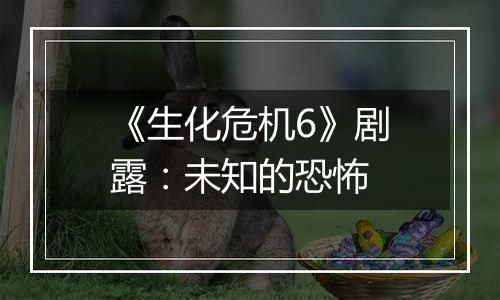 《生化危机6》剧露：未知的恐怖