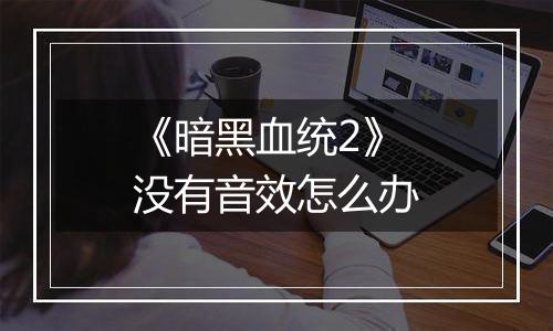 《暗黑血统2》没有音效怎么办