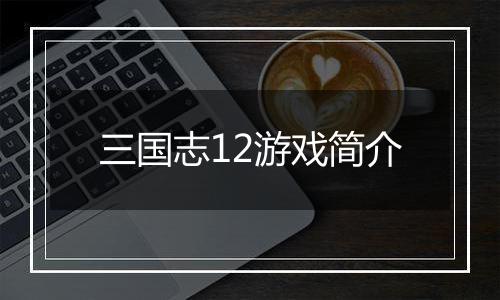 三国志12游戏简介