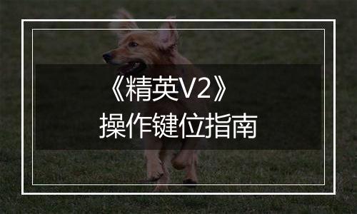 《精英V2》操作键位指南