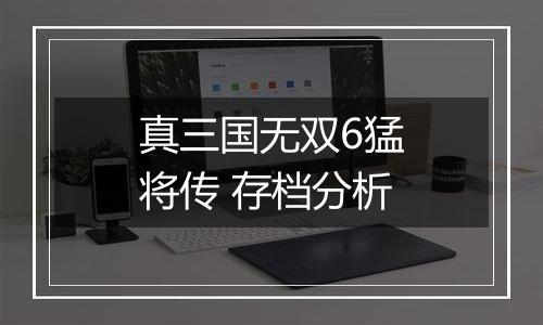 真三国无双6猛将传 存档分析