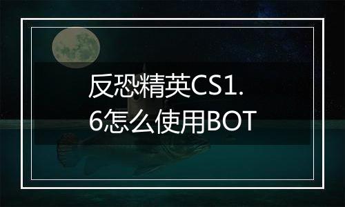 反恐精英CS1.6怎么使用BOT