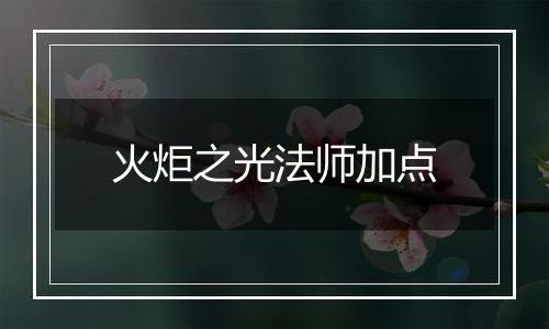 火炬之光法师加点