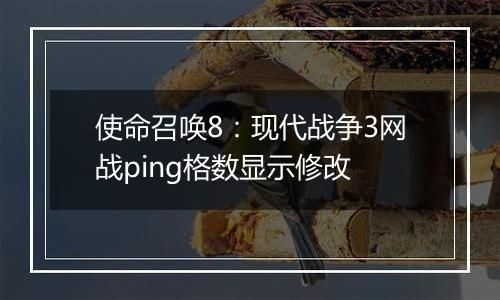 使命召唤8：现代战争3网战ping格数显示修改