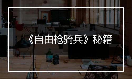 《自由枪骑兵》秘籍