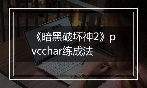 《暗黑破坏神2》pvcchar练成法