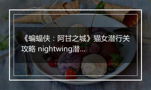 《蝙蝠侠：阿甘之城》猫女潜行关攻略 nightwing潜行开篇