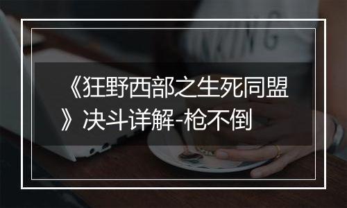 《狂野西部之生死同盟》决斗详解-枪不倒
