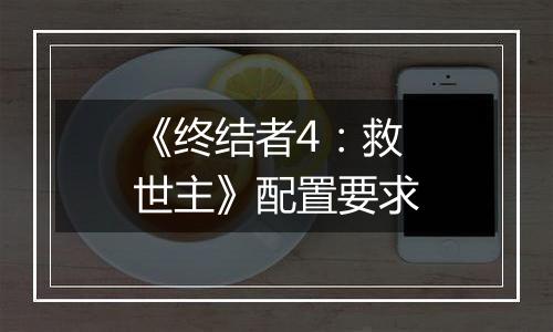 《终结者4：救世主》配置要求