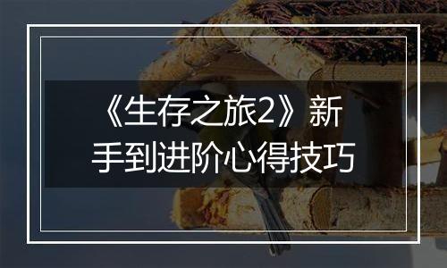 《生存之旅2》新手到进阶心得技巧