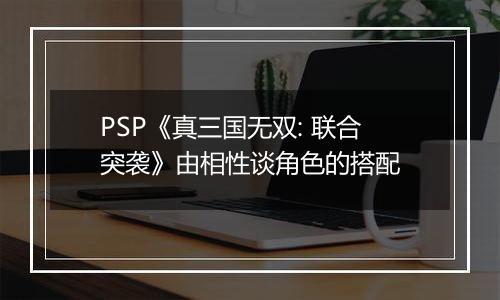PSP《真三国无双: 联合突袭》由相性谈角色的搭配