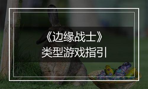 《边缘战士》类型游戏指引