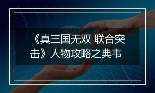 《真三国无双 联合突击》人物攻略之典韦