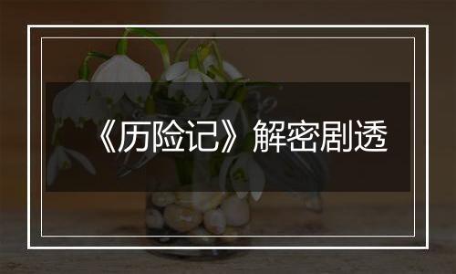 《历险记》解密剧透