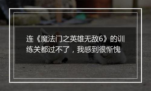 连《魔法门之英雄无敌6》的训练关都过不了，我感到很惭愧