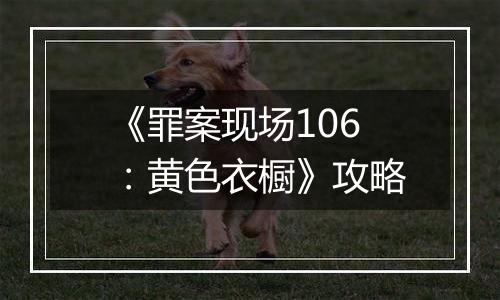 《罪案现场106：黄色衣橱》攻略