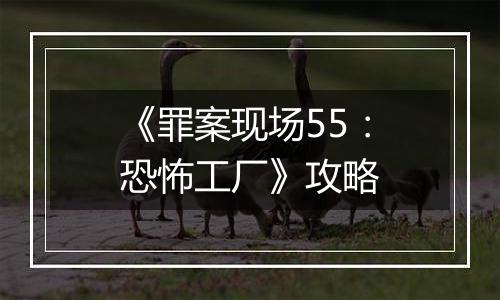 《罪案现场55：恐怖工厂》攻略