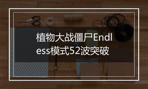 植物大战僵尸Endless模式52波突破