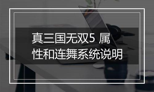 真三国无双5 属性和连舞系统说明