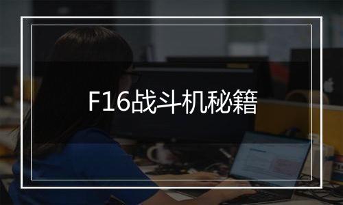 F16战斗机秘籍